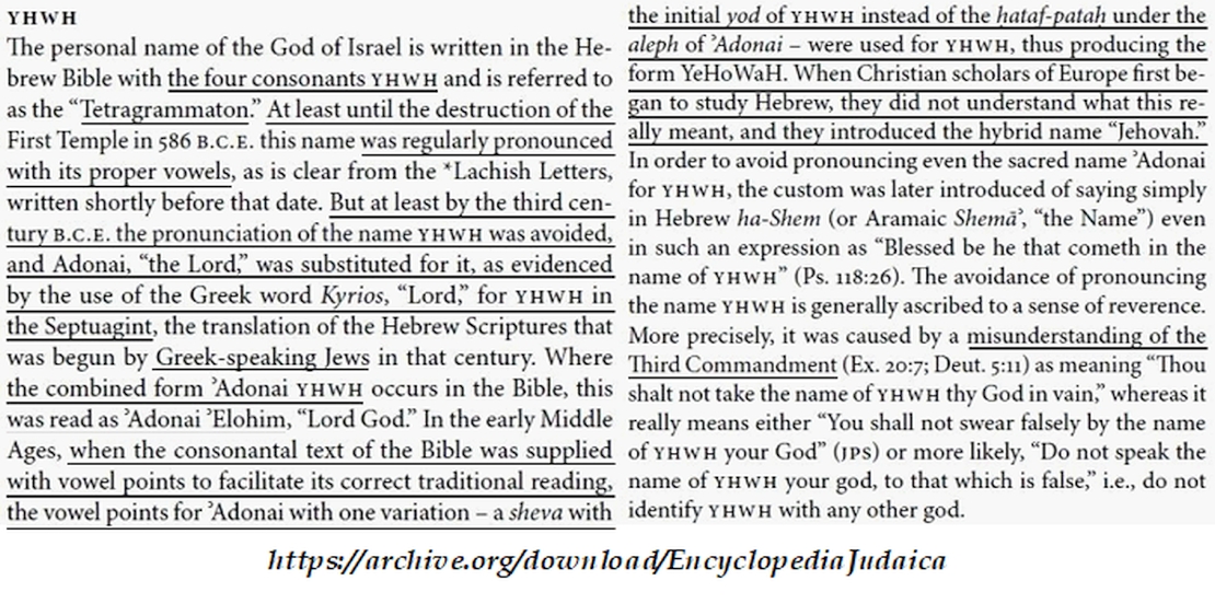 encyclopedia judaica 2nd edition page 675 - yhwh