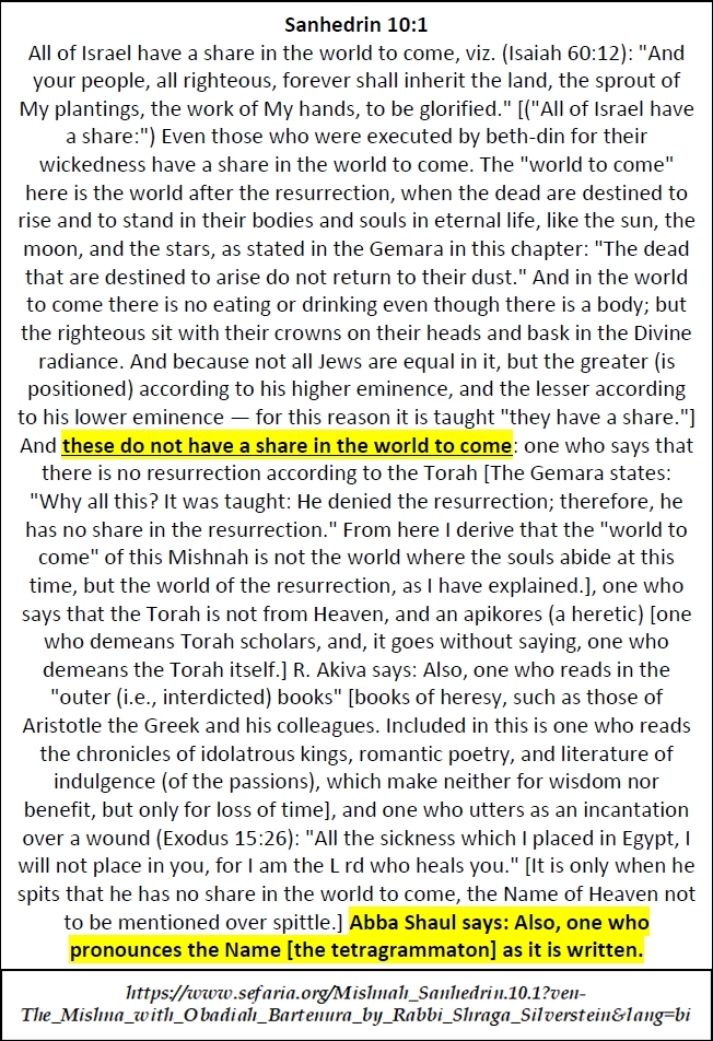 mishnah - sanhedrin 10-1